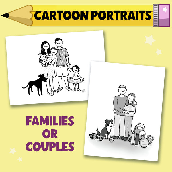 Your Family as a Cartoon Portrait