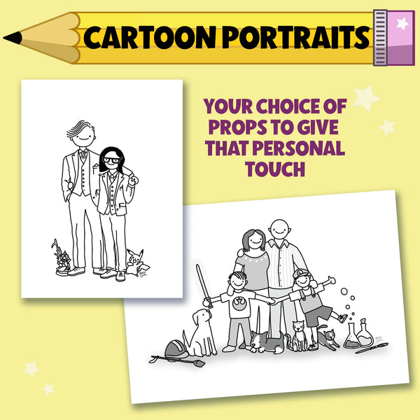Your Family as a Cartoon Portrait