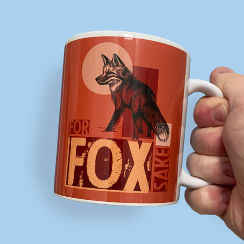 For Fox Sake | Bright and Quirky Animal Puns Ceramic Mug
