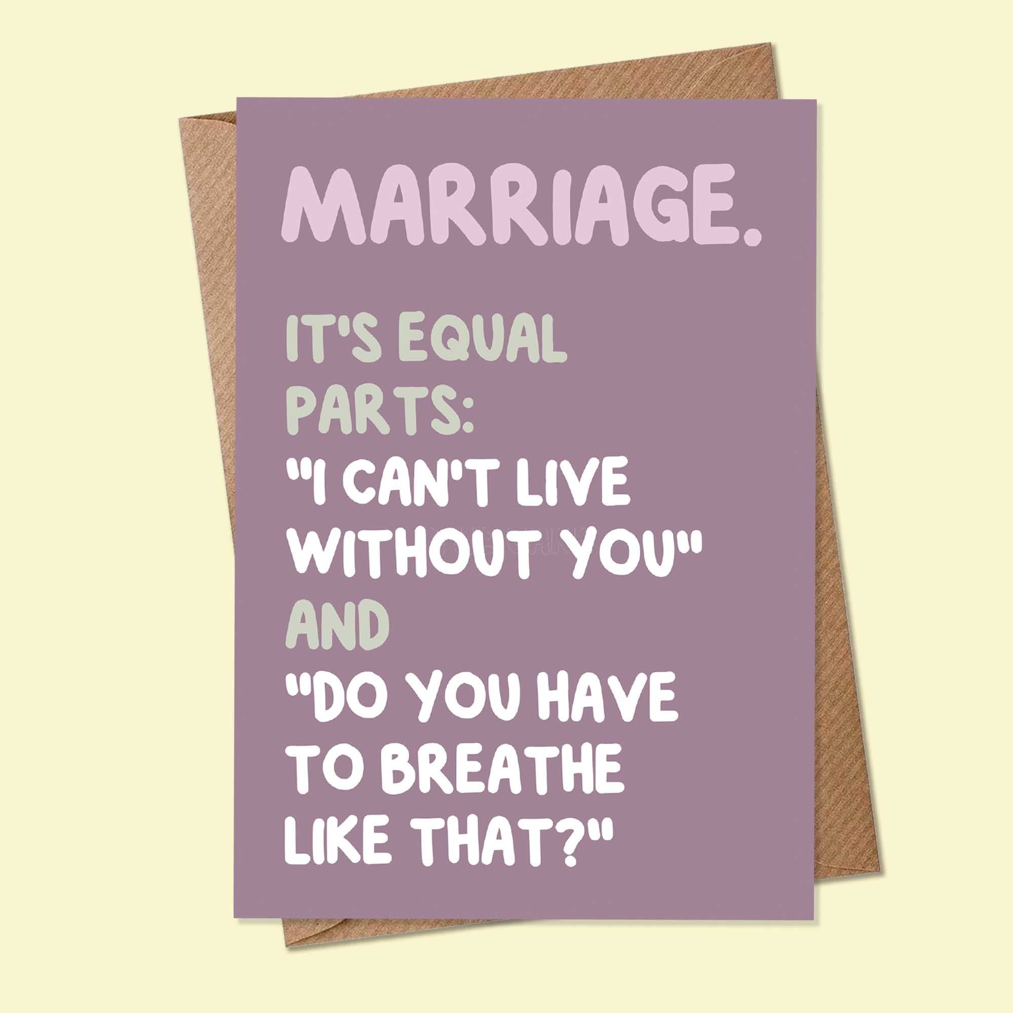 MARRIAGE - Greetings Card