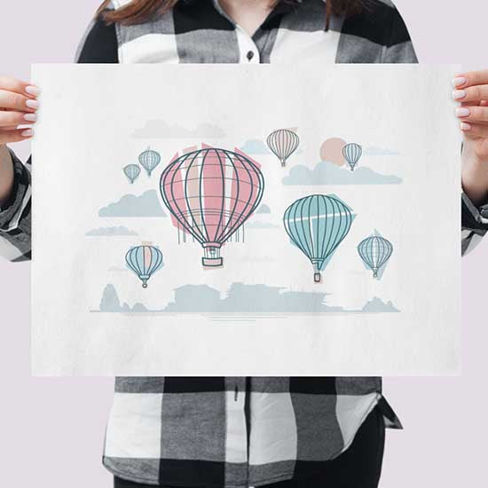 Knavesmire Balloons, Hand Illustrated Print