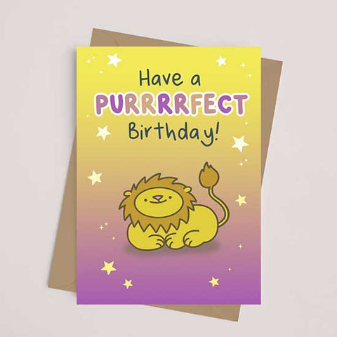 HAVE A PURRFECT BIRTHDAY - Greetings Card